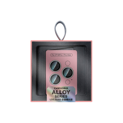 Apple iPhone 16 Pro Max CaseWorld Alloy Sparkling Diamond Serisi Taşlı Lens Koruyucu Gümüş