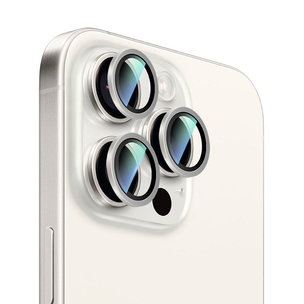 Apple iPhone 16 Pro Max CaseWorld Alloy Two-Color Serisi Lens Koruyucu Gümüş