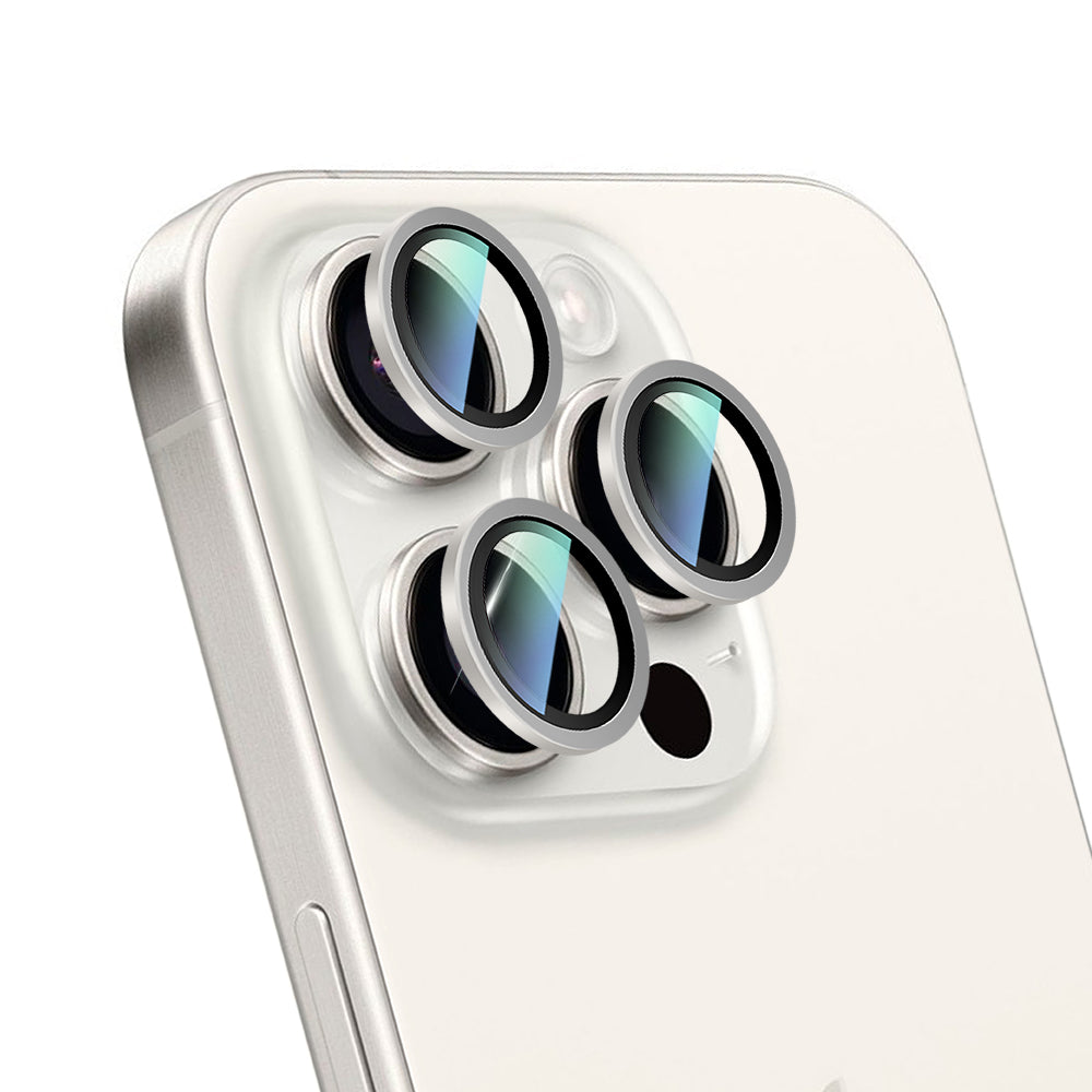 Apple iPhone 16 Pro Max CaseWorld Alloy Two-Color Serisi Lens Koruyucu Gümüş