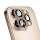 Apple iPhone 16 Pro Max CaseWorld Karbon Fiber Serisi Anti Reflective Ultra Clear Full Kamera Lens Koruyucu Gold