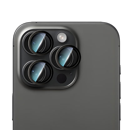 Apple iPhone 16 Pro Max CaseWorld Sapphire Serisi Anti Reflective Lens Koruyucu Siyah