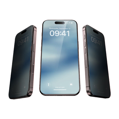 Apple iPhone 16 Pro Max Hidrofobik Ve Oleofobik Özellikli Benks 0.3mm Privacy Air Shield Ekran Koruyucu 10'lu Paket Şeffaf