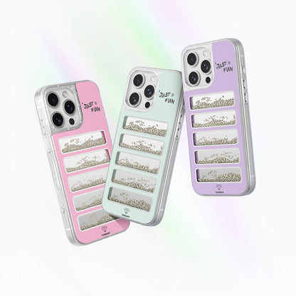 Apple iPhone 16 Pro Max Kılıf Aynalı ve Boncuklu Tasarım Youngkit Jump Serisi Kapak Açık Yeşil