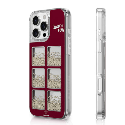 Apple iPhone 16 Pro Max Kılıf Aynalı ve Boncuklu Tasarım Youngkit Spirit Serisi Kapak Kırmızı