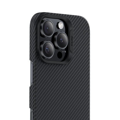 Apple iPhone 16 Pro Max Kılıf Benks M-safe Şarj Özellikli Metal Kamera Çerçeveli Magnetik ArmorAir 600D Kevlar Fiber Kapak Siyah