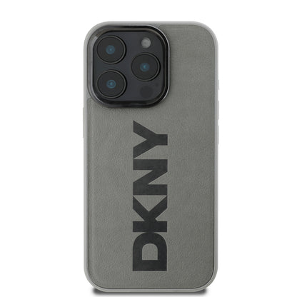 Apple iPhone 16 Pro Max Kılıf DKNY Orjinal Lisanslı M-safe Şarj Özellikli PU Deri Plain Kapak Kahverengi