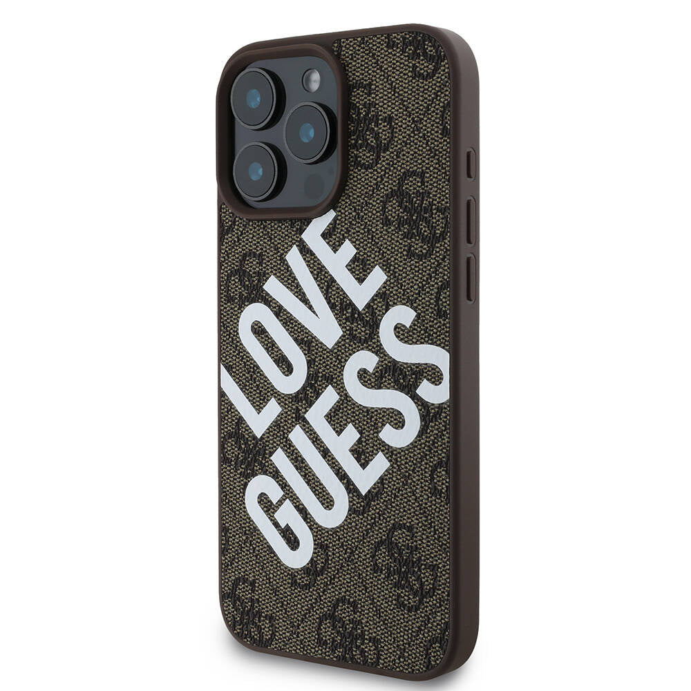 Apple iPhone 16 Pro Max Kılıf Guess Orjinal Lisanslı Big Love Guess Kapak Siyah
