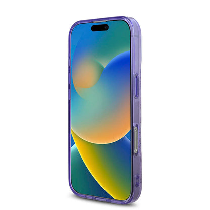 Apple iPhone 16 Pro Max Kılıf Guess Orjinal Lisanslı M-safe Şarj Özellikli Flower Tonal Circle Kapak Mor