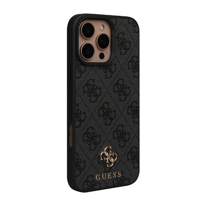 Apple iPhone 16 Pro Max Kılıf Guess Orjinal Lisanslı M-safe Şarj Özellikli Small 4G Classic Kapak Pembe