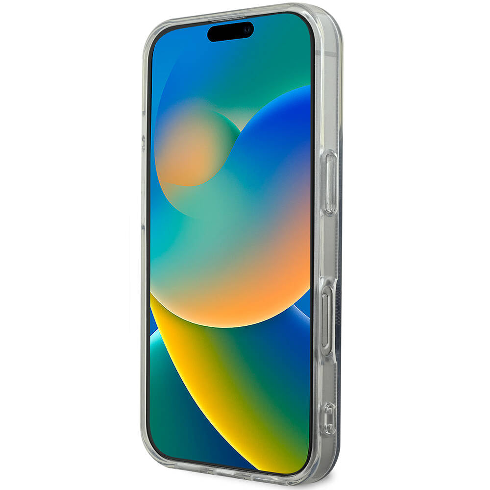 Apple iPhone 16 Pro Max Kılıf Guess Orjinal Lisanslı M-safe Şarj Özellikli Yazı Logolu 4G Desenli Kapak Kahverengi