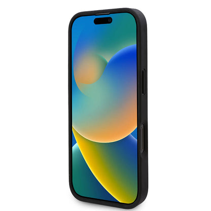 Apple iPhone 16 Pro Max Kılıf Karl Lagerfeld Orjinal Lisanslı M-safe Şarj Özellikli KL Yazılı Hot Stamp Kapak Siyah