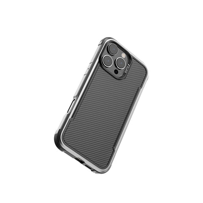 Apple iPhone 16 Pro Max Kılıf M-safe Şarj Özellikli Airbagli Raptic Apex Serisi Karbon Fiber Tasarımlı Kapak Siyah