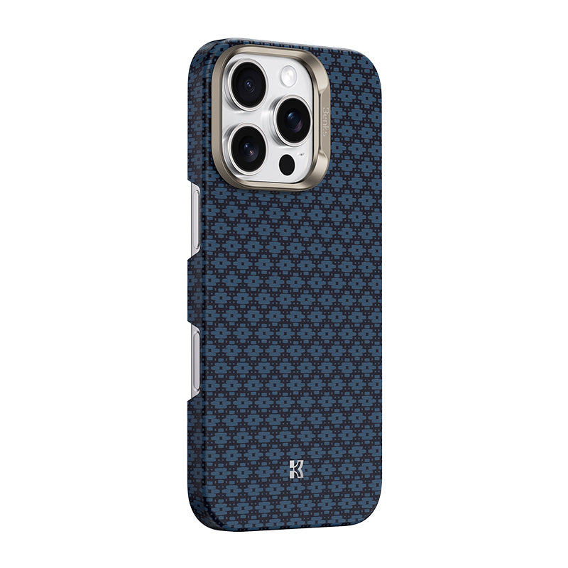 Apple iPhone 16 Pro Max Kılıf M-Safe Şarj Özellikli Benks ArmorAir ArmorGrid Serisi Kevlar Kapak Siyah