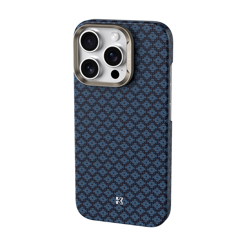 Apple iPhone 16 Pro Max Kılıf M-Safe Şarj Özellikli Benks ArmorAir ArmorGrid Serisi Kevlar Kapak Siyah