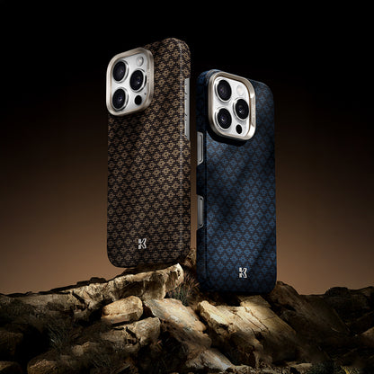 Apple iPhone 16 Pro Max Kılıf M-Safe Şarj Özellikli Benks ArmorAir ArmorGrid Serisi Kevlar Kapak Mavi