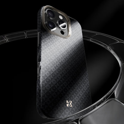 Apple iPhone 16 Pro Max Kılıf M-Safe Şarj Özellikli Benks ArmorAir ArmorGrid Serisi Kevlar Kapak Mavi