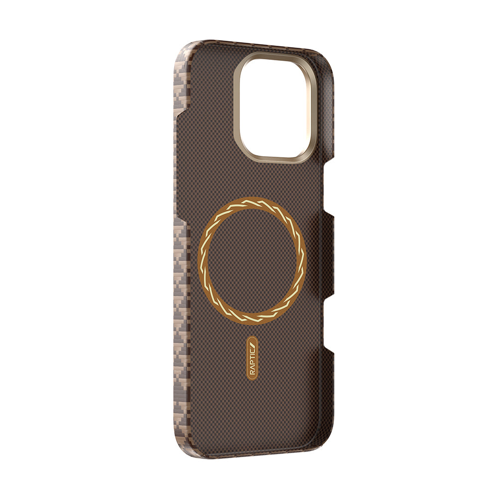 Apple iPhone 16 Pro Max Kılıf M-safe Şarj Özellikli Raptic Aramid Skin Origin Serisi Kapak Lacivert