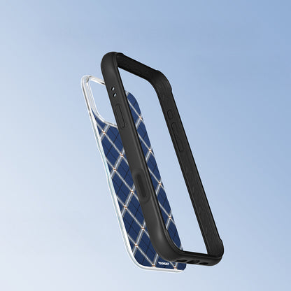 Apple iPhone 16 Pro Max Kılıf M-safe Şarj Özellikli Youngkit Argyle Serisi Kapak Açık Yeşil