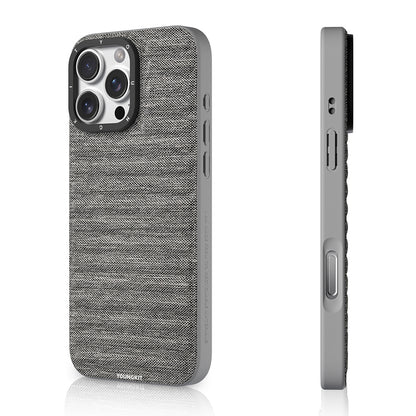 Apple iPhone 16 Pro Max Kılıf M-safe Şarj Özellikli Youngkit Canvas Serisi Kapak Mavi