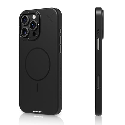 Apple iPhone 16 Pro Max Kılıf M-safe Şarj Özellikli Youngkit Dynamag Serisi Kapak Siyah