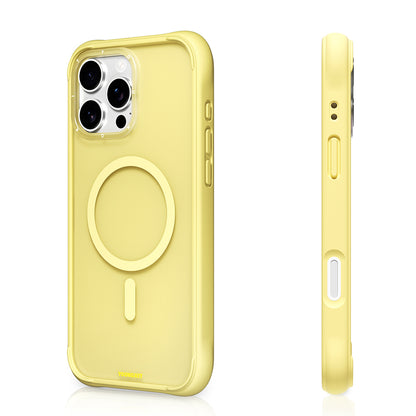 Apple iPhone 16 Pro Max Kılıf M-safe Şarj Özellikli Youngkit Macaroon Serisi Kapak Mavi