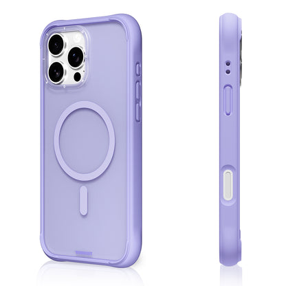 Apple iPhone 16 Pro Max Kılıf M-safe Şarj Özellikli Youngkit Macaroon Serisi Kapak Mavi