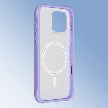 Apple iPhone 16 Pro Max Kılıf M-safe Şarj Özellikli Youngkit Macaroon Serisi Kapak Kırmızı