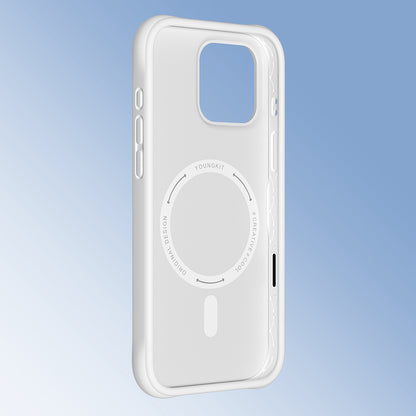 Apple iPhone 16 Pro Max Kılıf M-safe Şarj Özellikli Youngkit Macaroon Serisi Kapak Sarı