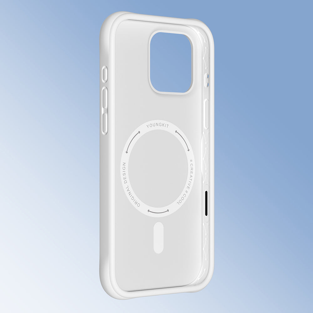 Apple iPhone 16 Pro Max Kılıf M-safe Şarj Özellikli Youngkit Macaroon Serisi Kapak Yeşil