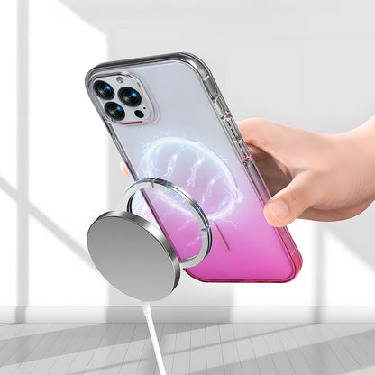 Apple iPhone 16 Pro Max Kılıf M-Safe Şarj Özellikli Zore Septik Silikon Kapak Turuncu