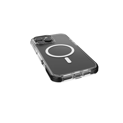 Apple iPhone 16 Pro Max Kılıf M-safe Şarj Özellikli Airbag Tasarımlı Raptic Clear Serisi Şeffaf Kapak Siyah