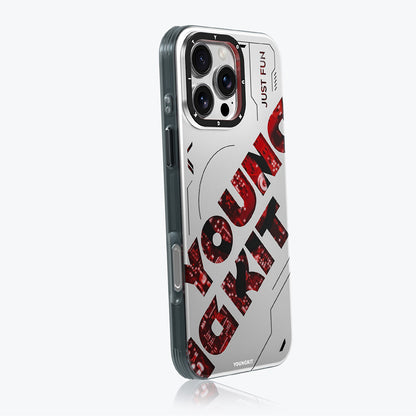 Apple iPhone 16 Pro Max Kılıf M-safe Şarj Özellikli Airbagli Çift Katmanlı Youngkit Future Serisi Kapak Kırmızı