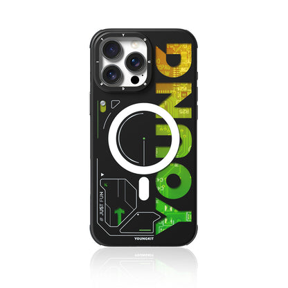 Apple iPhone 16 Pro Max Kılıf M-safe Şarj Özellikli Airbagli Çift Katmanlı Youngkit Future Serisi Kapak Kırmızı