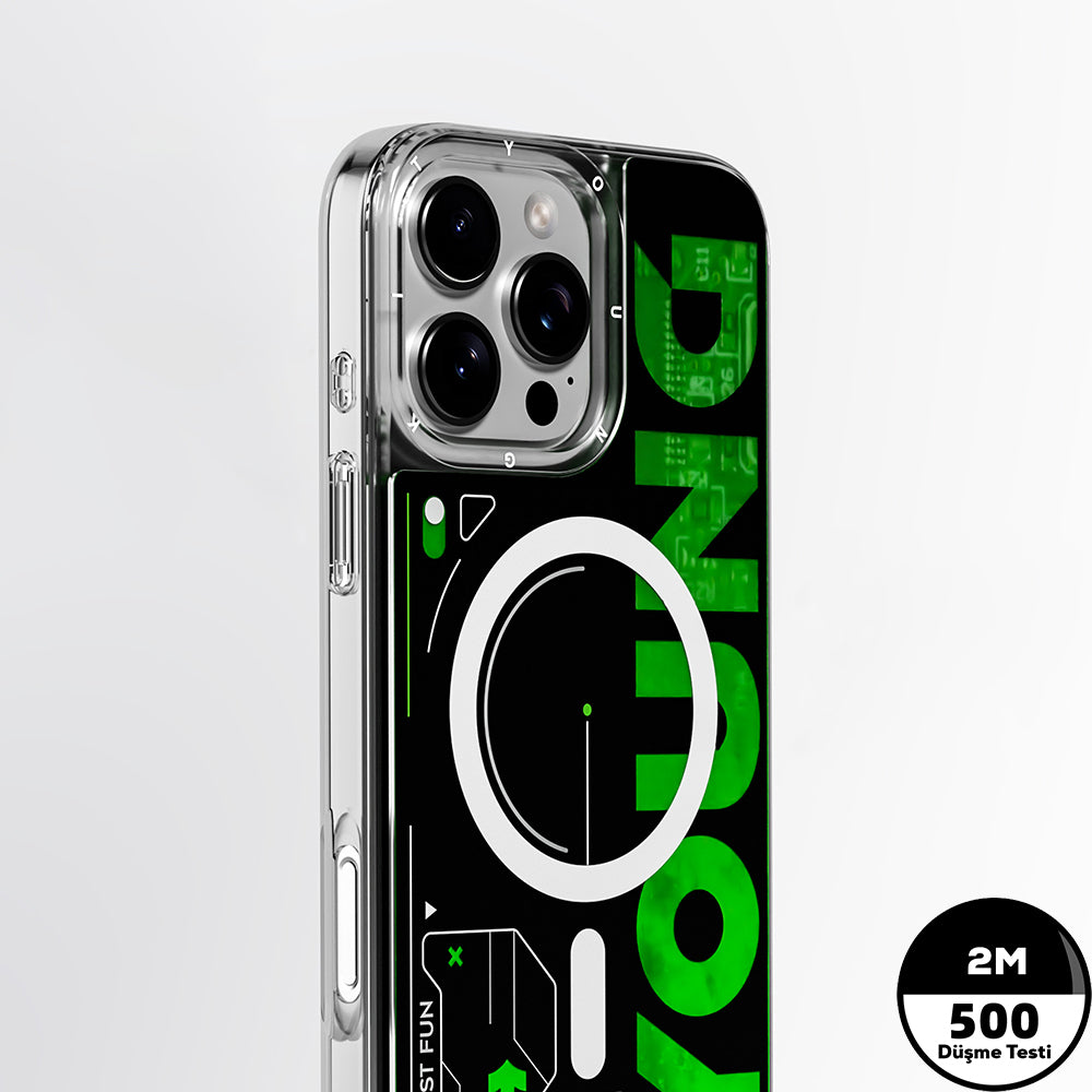 Apple iPhone 16 Pro Max Kılıf M-safe Şarj Özellikli Airbagli Çift Katmanlı Youngkit Future Streamer Serisi Kapak Mavi