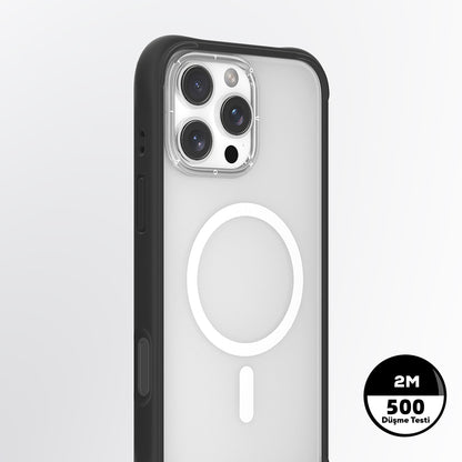 Apple iPhone 16 Pro Max Kılıf M-safe Şarj Özellikli Airbagli Youngkit Dynamic 2 Serisi Kapak Beyaz