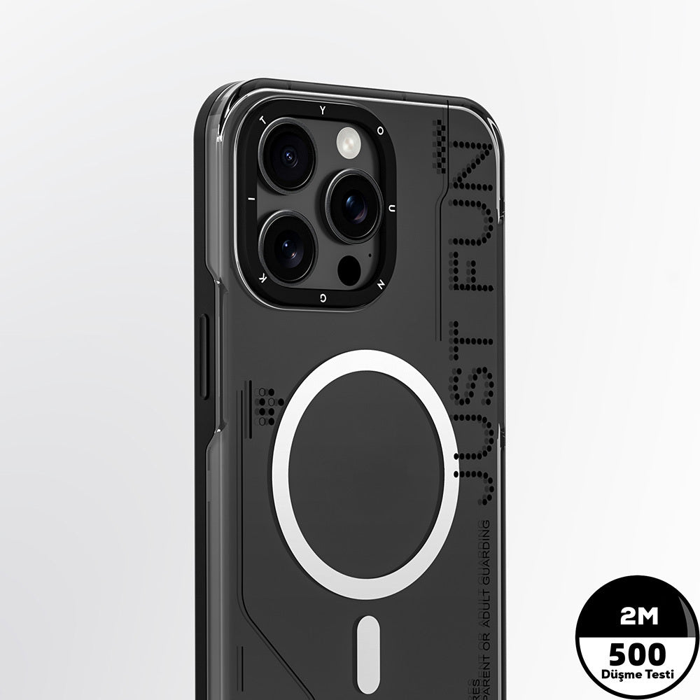 Apple iPhone 16 Pro Max Kılıf M-safe Şarj Özellikli Çıkarılabilir Arka Yüzeyli Youngkit Mecha Kapak Desert Gold