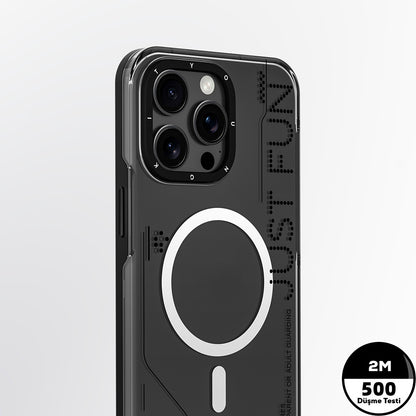 Apple iPhone 16 Pro Max Kılıf M-safe Şarj Özellikli Çıkarılabilir Arka Yüzeyli Youngkit Mecha Kapak Desert Gold