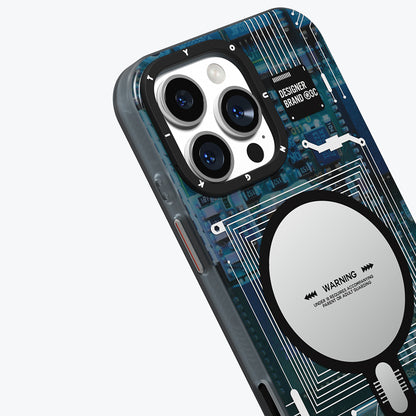 Apple iPhone 16 Pro Max Kılıf M-safe Şarj Özellikli Kamera Denetim Butonlu Youngkit Technology Serisi Kapak Gri