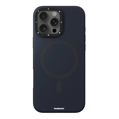 Apple iPhone 16 Pro Max Kılıf M-safe Şarj Özellikli Kamera Standlı Youngkit Bitty Cream Kapak Gri