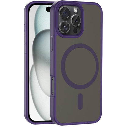 Apple iPhone 16 Pro Max Kılıf M-safe Şarj Özellikli Mat Arka Yüzey Zore Sio Kapak