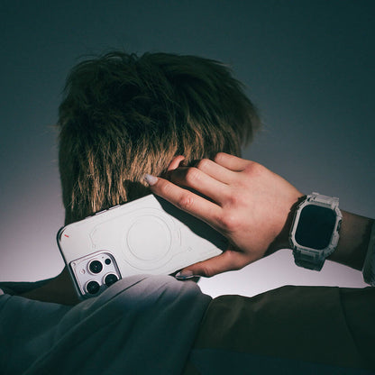 Apple iPhone 16 Pro Max Kılıf M-safe Şarj Özellikli Metal Kamera Çerçeveli Skinarma Mecha Serisi Kapak Siyah