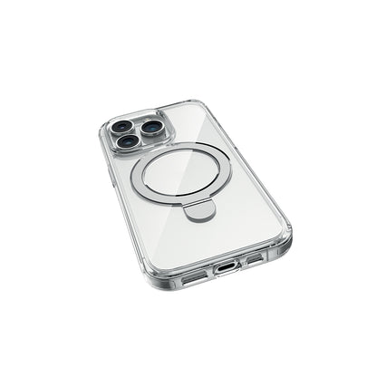 Apple iPhone 16 Pro Max Kılıf M-safe Şarj Özellikli Raptic Air Stand Serisi Buzlu Transparan Tasarımlı Standlı Kapak Şeffaf