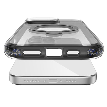 Apple iPhone 16 Pro Max Kılıf M-safe Şarj Özellikli Raptic AirJoy Serisi Boncuk Tasarımlı 360 Derece Dönebilen Standlı Kapak Turuncu