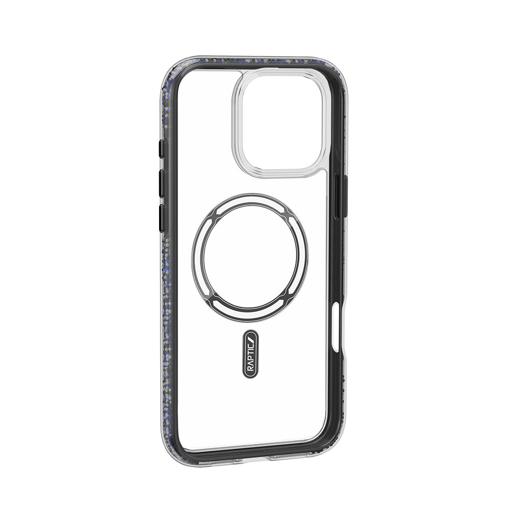 Apple iPhone 16 Pro Max Kılıf M-safe Şarj Özellikli Raptic AirJoy Serisi Boncuk Tasarımlı Şeffaf Kapak Turuncu