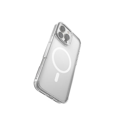 Apple iPhone 16 Pro Max Kılıf M-safe Şarj Özellikli Raptic Crystal M-safe Serisi Şeffaf Kapak Şeffaf