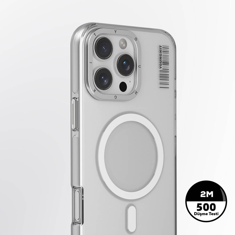 Apple iPhone 16 Pro Max Kılıf M-safe Şarj Özellikli Şeffaf Youngkit Crystal Shield Serisi Kapak Şeffaf