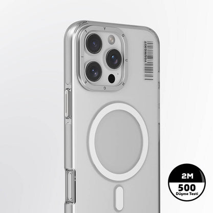 Apple iPhone 16 Pro Max Kılıf M-safe Şarj Özellikli Şeffaf Youngkit Crystal Shield Serisi Kapak Siyah