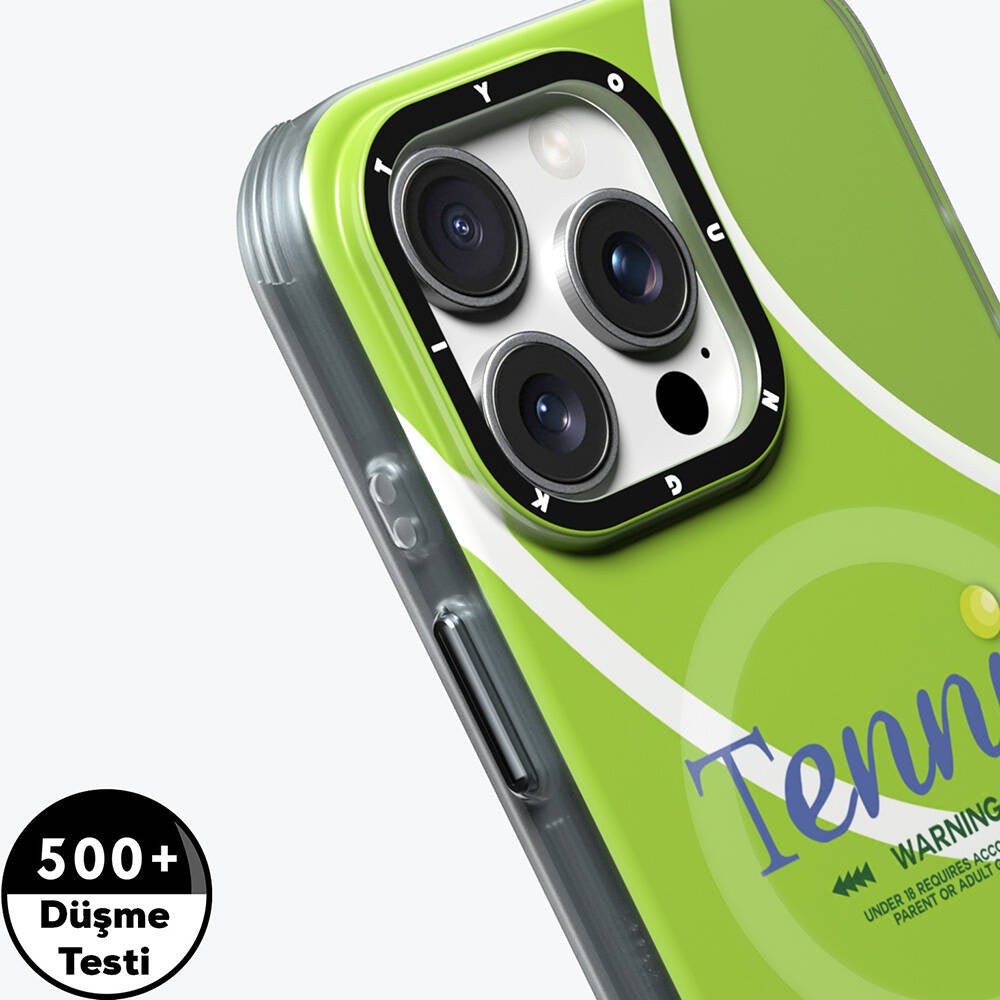 Apple iPhone 16 Pro Max Kılıf M-safe Şarj Özellikli Spor Tasarımlı Youngkit Dynamic Serisi Kapak Beyaz-Siyah