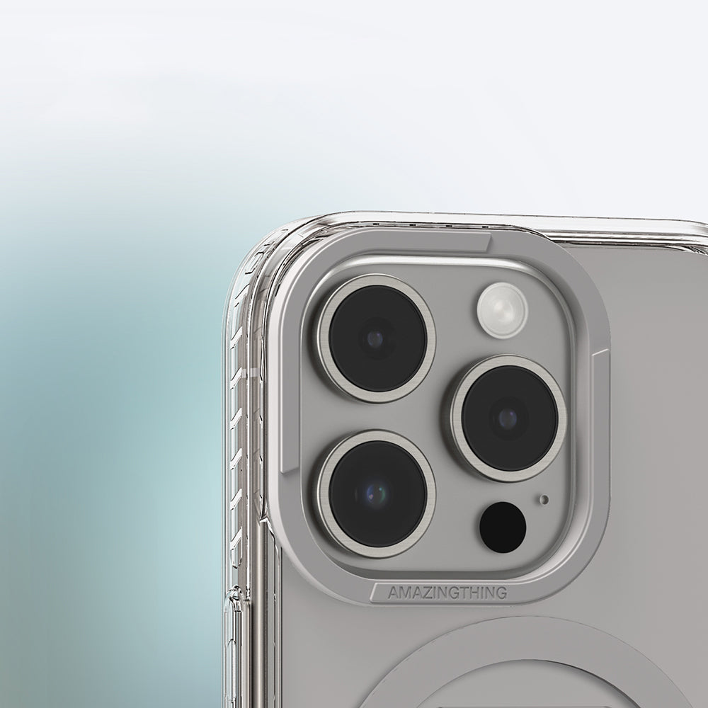 Apple iPhone 16 Pro Max Kılıf M-safe Şarj Özellikli Standlı Amazingthing Titan Pro Plus Kapak Rose Gold