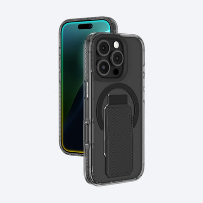 Apple iPhone 16 Pro Max Kılıf M-safe Şarj Özellikli Standlı Amazingthing Titan Pro Plus Kapak Siyah